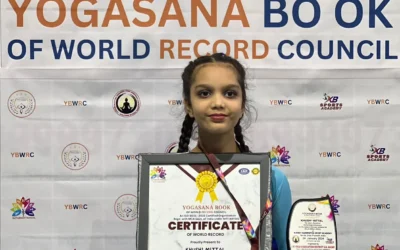 KHUSHI MITTAL,S exceptional feat: Setting a world record in KAILASASANA 08 minutes 16 seconds
